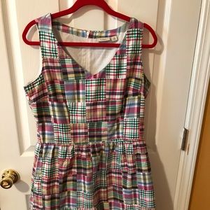 LL Bean Madras Shift Dress